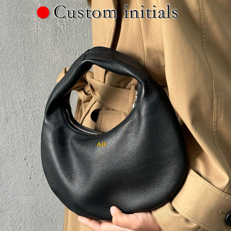 Luxury Bags Japan - Japanese Style Custom Initials Leather Half