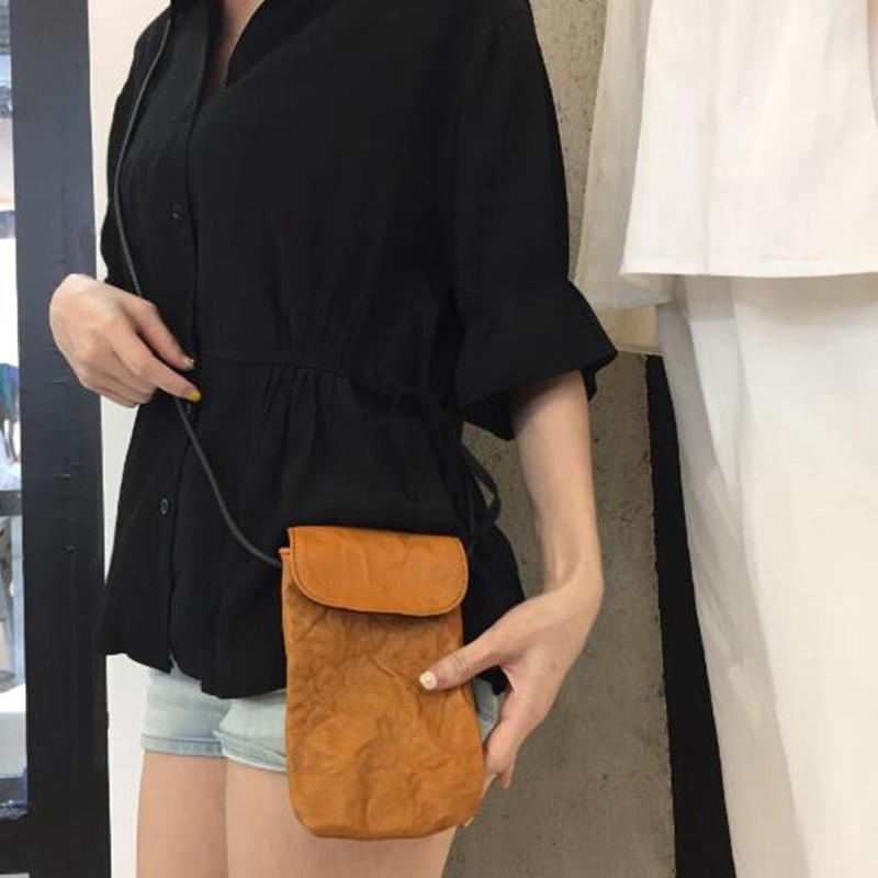 Luxury Bags Japan - Genuine leather mobile phone bag vegetable