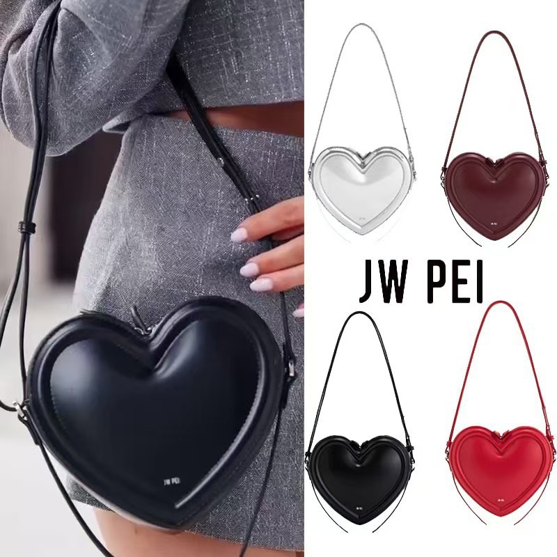 Shoulder Bag Slouchy - JW PEI Heart-shaped Crossbody Bag, Niche