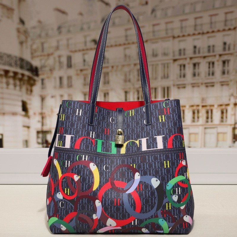 Luxury Women Elegant Large Cap - Tote Bag Leather Monogram ulasan dan harga