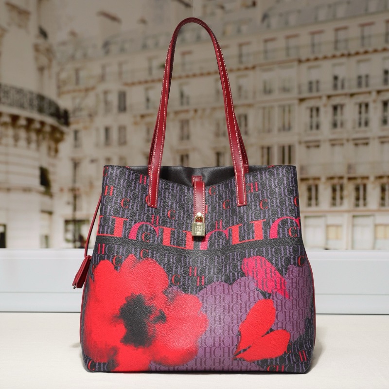 Luxury Women Elegant Large Cap - Tote Bag Leather Monogram ulasan dan harga