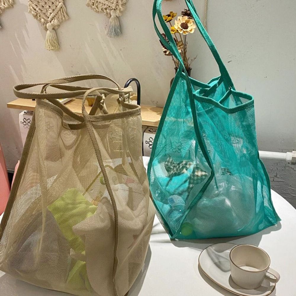 Mesh Shoulder Bag Transparent  - Shoulder Bag Slouchy ulasan dan harga
