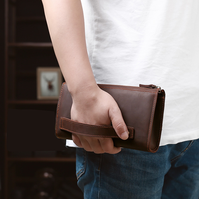 Men's Clutches Long Handbag Bu - Wristlet Wallet Zipper ulasan dan harga