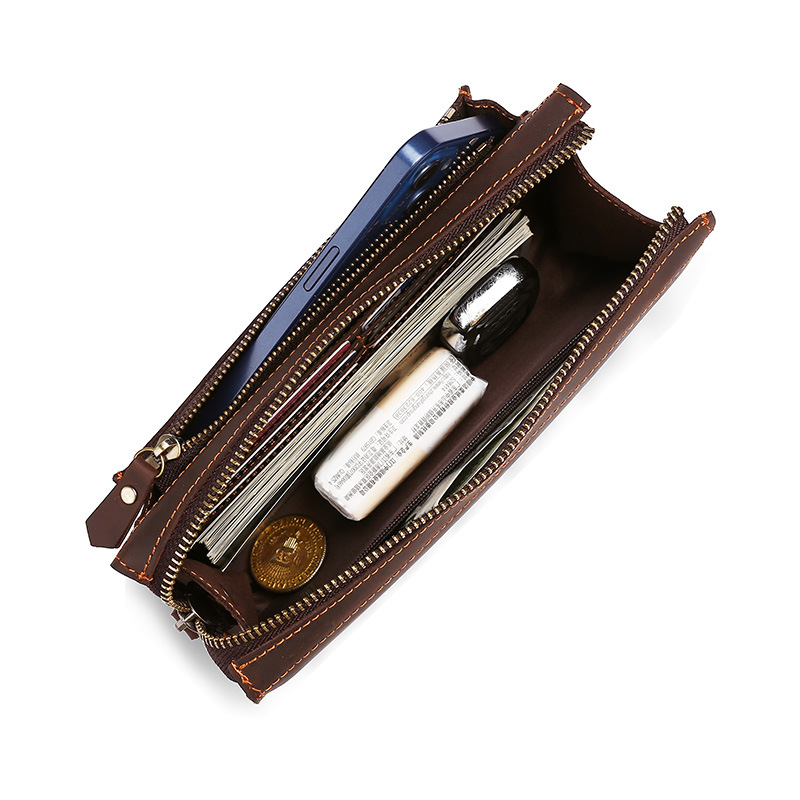 Men's Clutches Long Handbag Bu - Wristlet Wallet Zipper ulasan dan harga