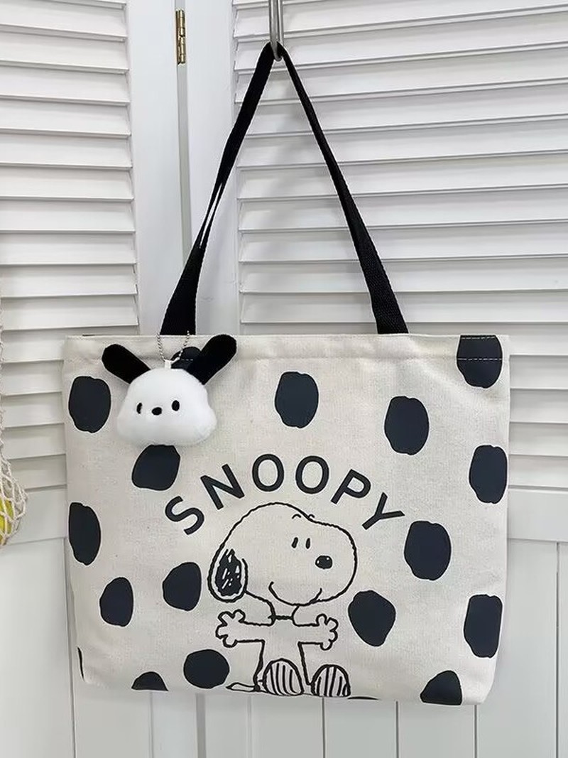 Cartoon Snoopy Canvas Shoulder - Shoulder Bag Slouchy ulasan dan harga