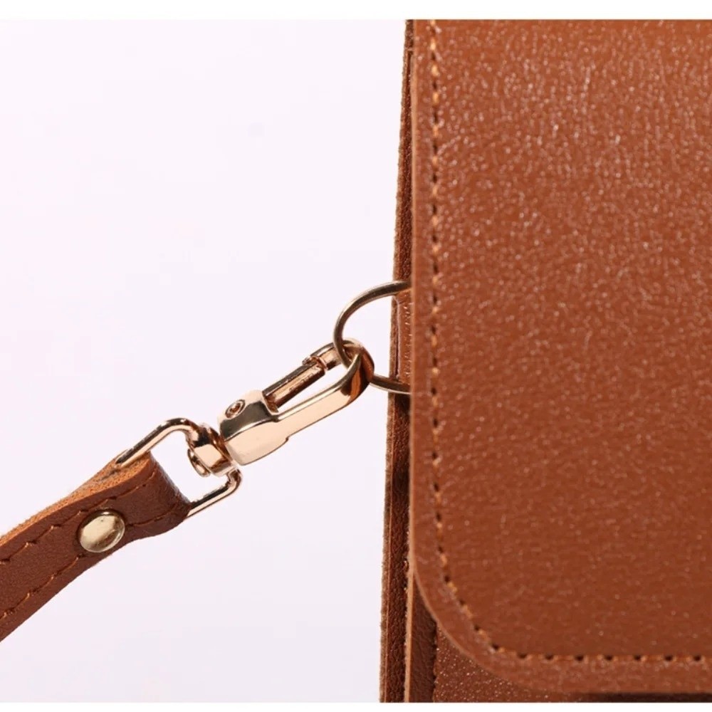 PU Leather Touch Screen Phone  - Wristlet Wallet Zipper ulasan dan harga
