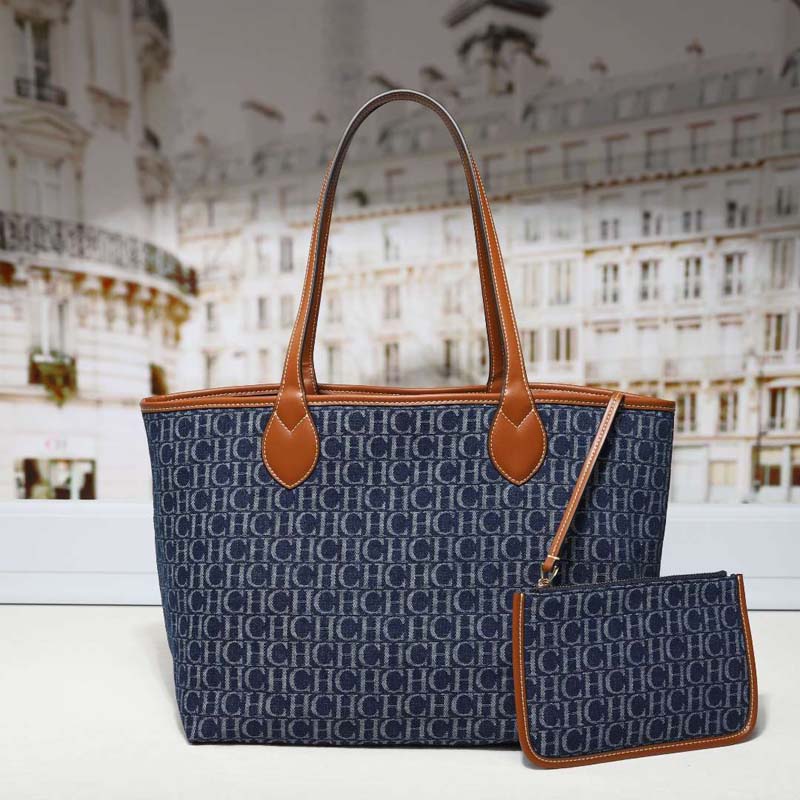 Denim Monogram Tote Bag Women  - Tote Bag Leather Monogram ulasan dan harga