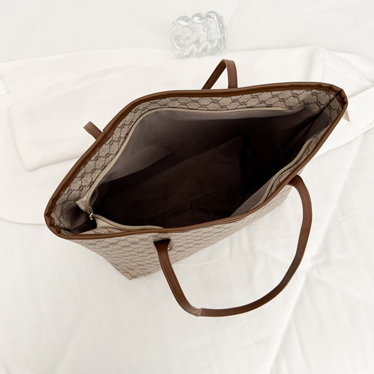 Luxury Vintage Women Tote Bag  - Tote Bag Leather Monogram ulasan dan harga