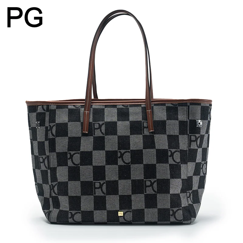 PG Checkerboard Monogram Tote  - Tote Bag Leather Monogram ulasan dan harga