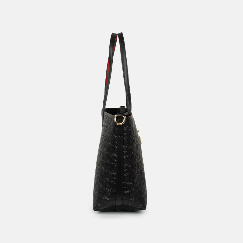 CH Embossed Monogram Tote Bag  - Tote Bag Leather Monogram ulasan dan harga