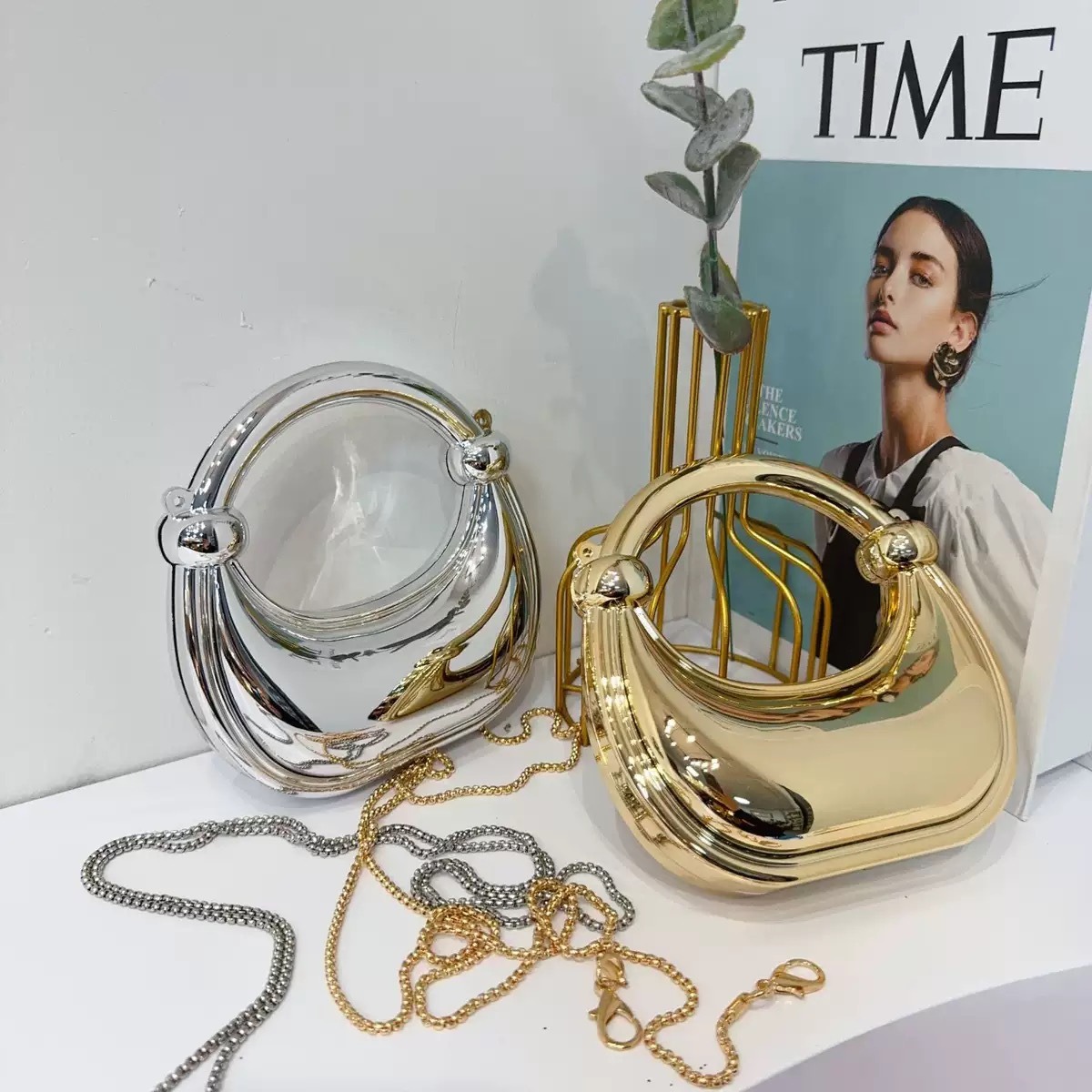 Mini Golden Evening Bag Purses - Shoulder Bag Slouchy ulasan dan harga