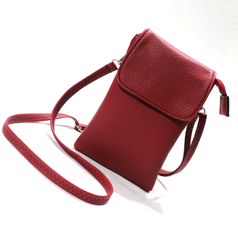 Women Leather Crossbody Phone  - Wristlet Wallet Zipper ulasan dan harga