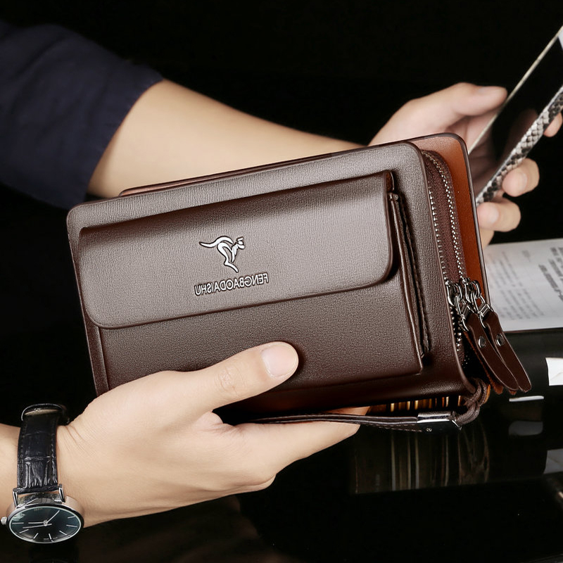 Fashion Men's Wallets Brand La - Wristlet Wallet Zipper ulasan dan harga