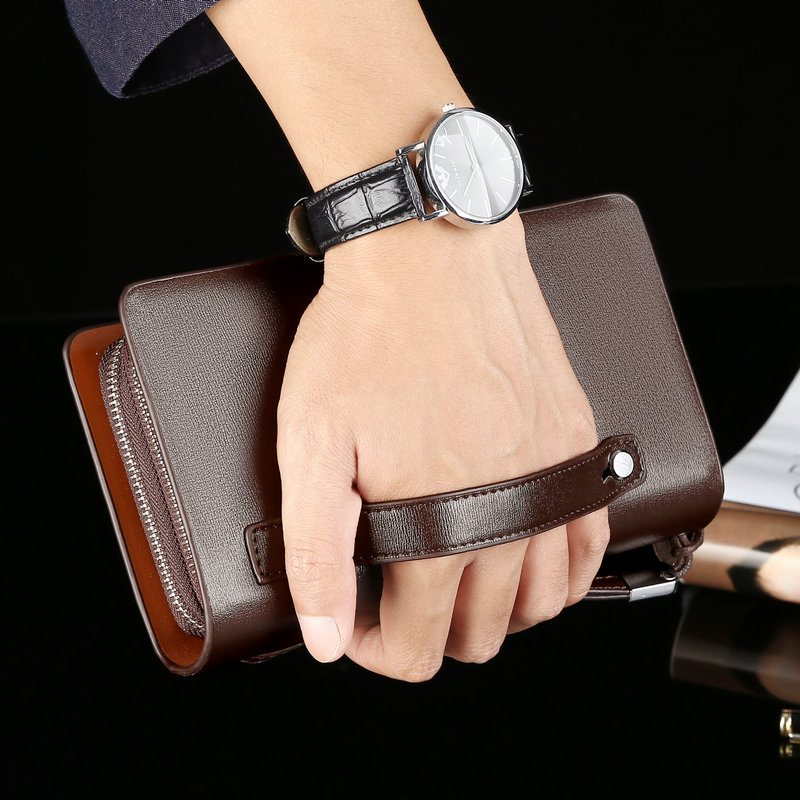 Fashion Men's Wallets Brand La - Wristlet Wallet Zipper ulasan dan harga