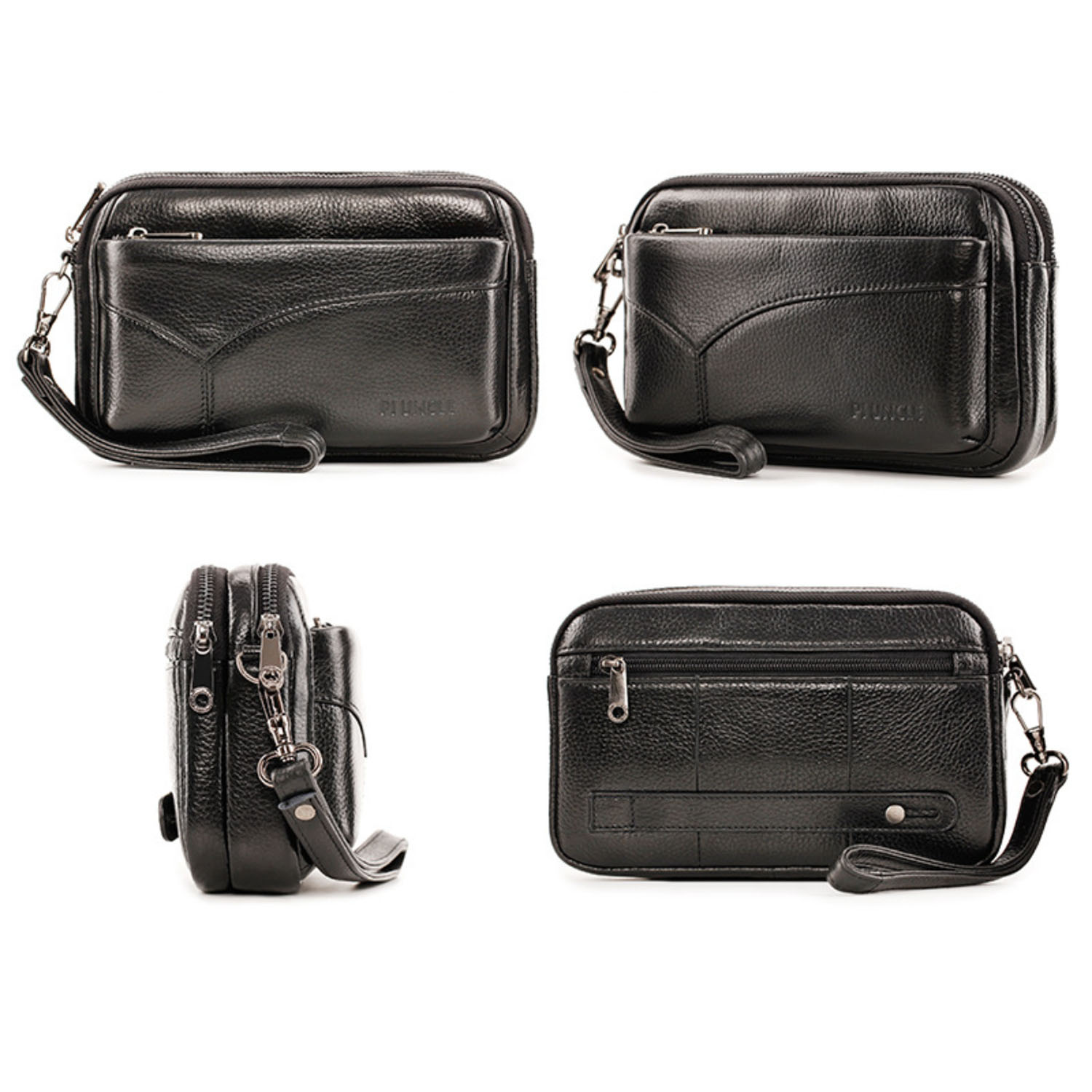 Men's Genuine Leather Fashion  - Wristlet Wallet Zipper ulasan dan harga