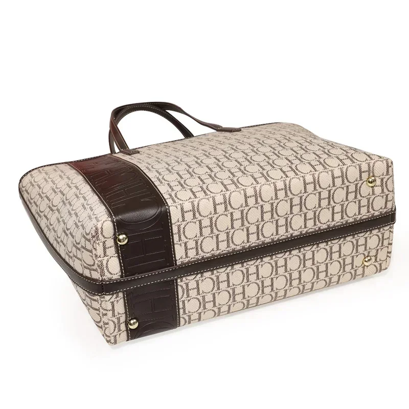 CH Tote Bag Monogram Print Lar - Tote Bag Leather Monogram ulasan dan harga