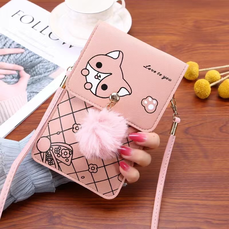 Cute Cartoon Pattern Touch-Scr - Shoulder Bag Slouchy ulasan dan harga