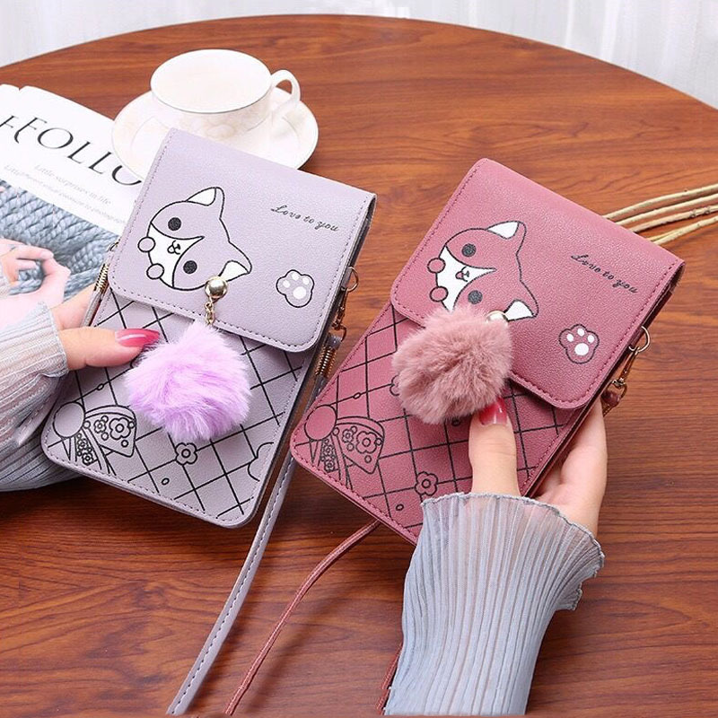Cute Cartoon Pattern Touch-Scr - Shoulder Bag Slouchy ulasan dan harga