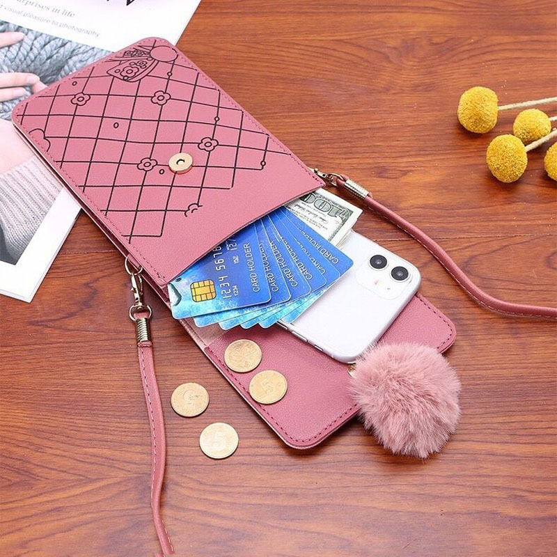 Cute Cartoon Pattern Touch-Scr - Shoulder Bag Slouchy ulasan dan harga