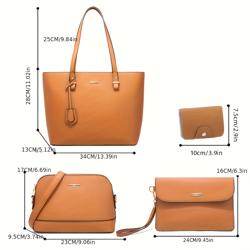 4pcs Fashion Women's Bag Sets  - Shoulder Bag Slouchy ulasan dan harga