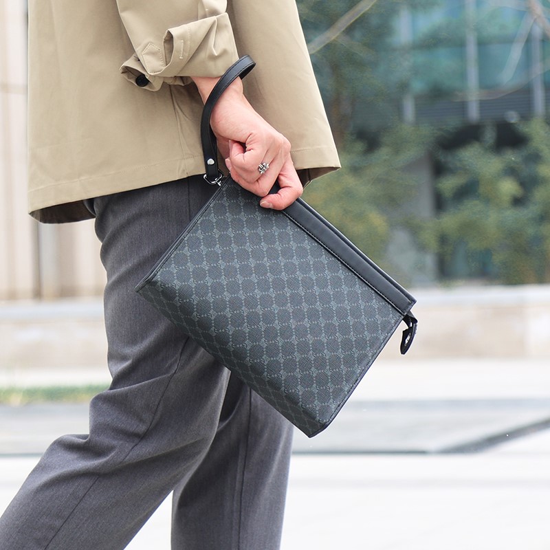 New Men Clutches Bags Man Wall - Wristlet Wallet Zipper ulasan dan harga