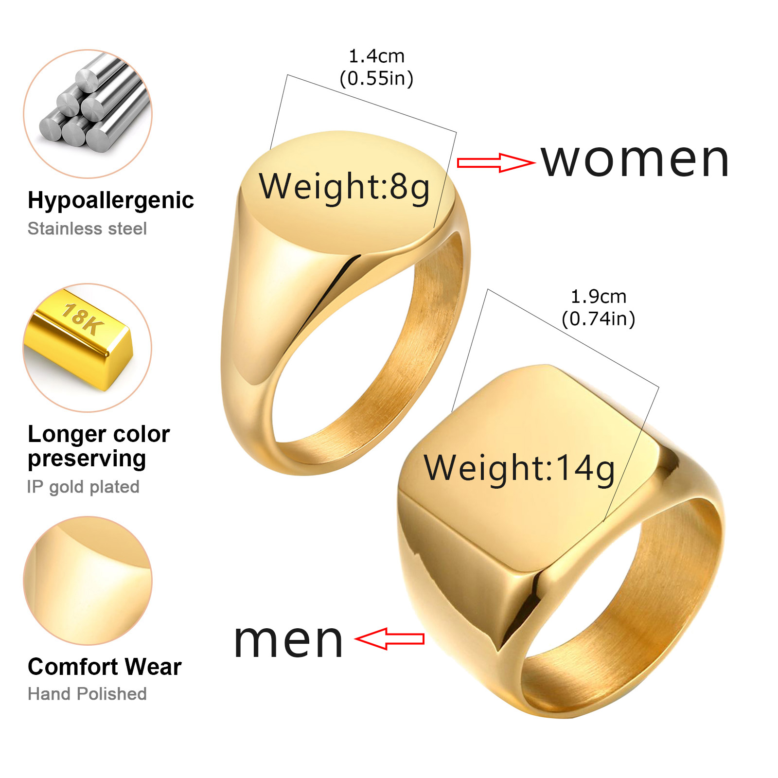 Personalized Jewelry 18 KT Gol - Luxury Bags No Logo ulasan dan harga