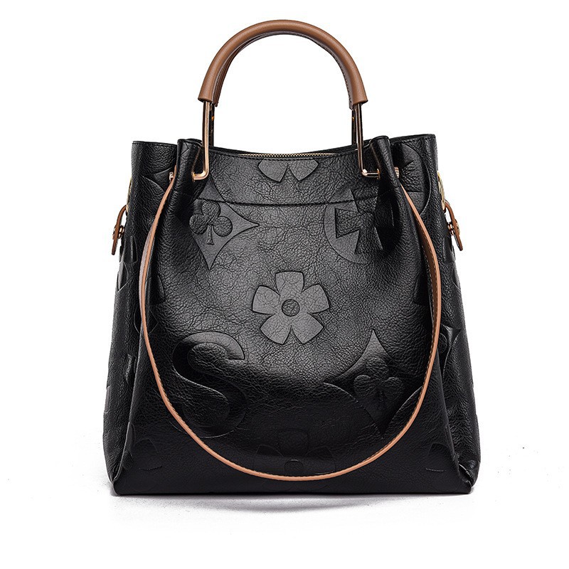 Women's Embossed Monogram Hand - Tote Bag Leather Monogram ulasan dan harga